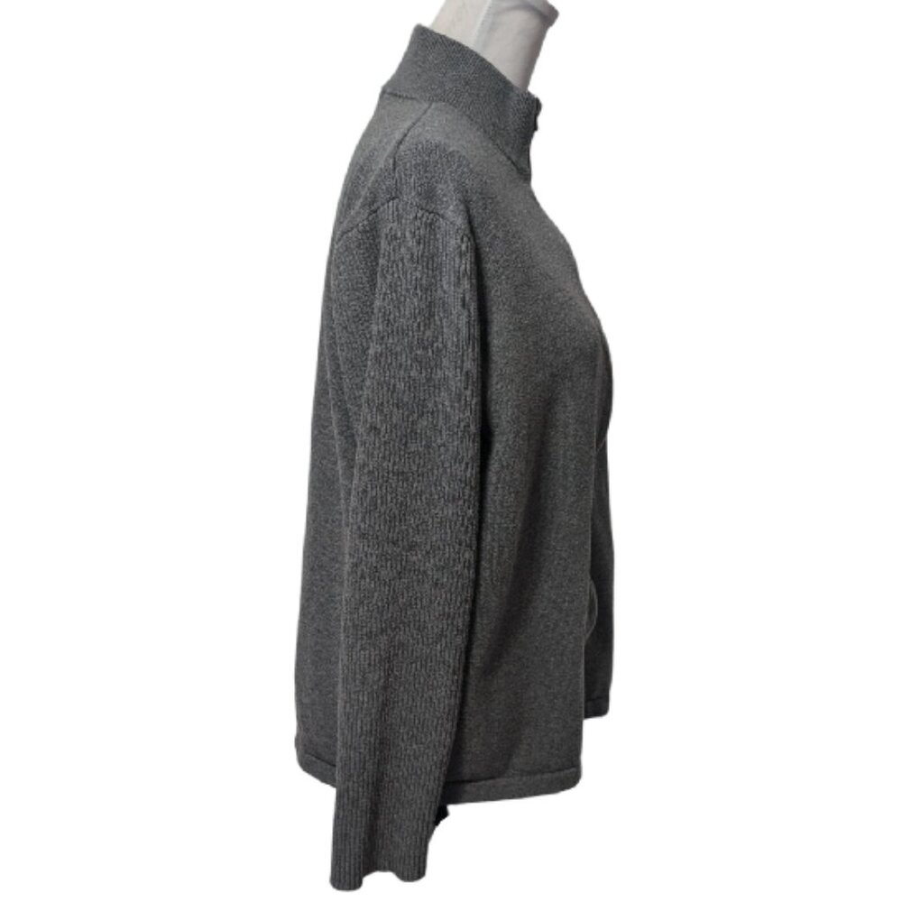 MICHAEL KORS Men's Full Zip Size XL Gray Dress Sweater - Picture 3 of 9